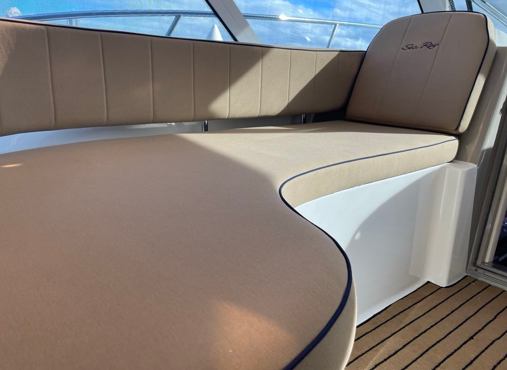 reupholstering a boat